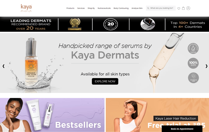 Kaya - Skin and Hair Care Services, Treatments & Products in India