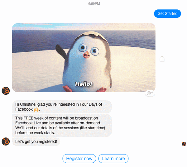 HubSpot Facebook messenger
