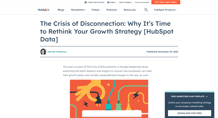 HubSpot Content Offer Example