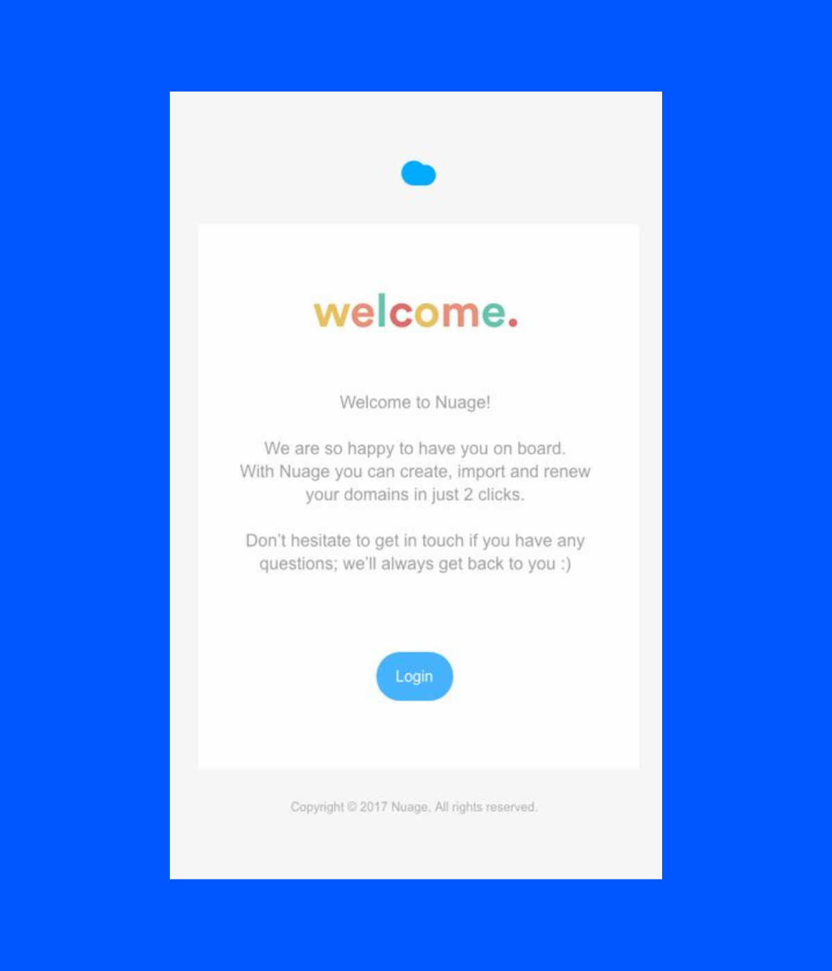 Welcome Email