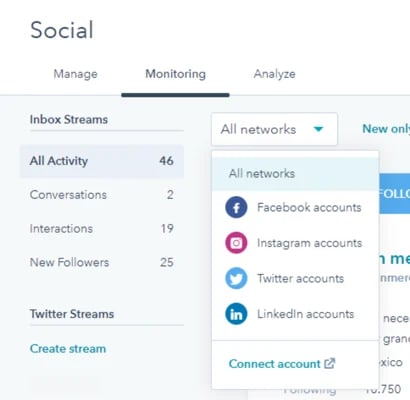 monitoring tab