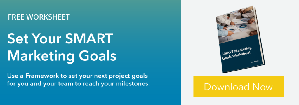 Free Smart goals worksheet